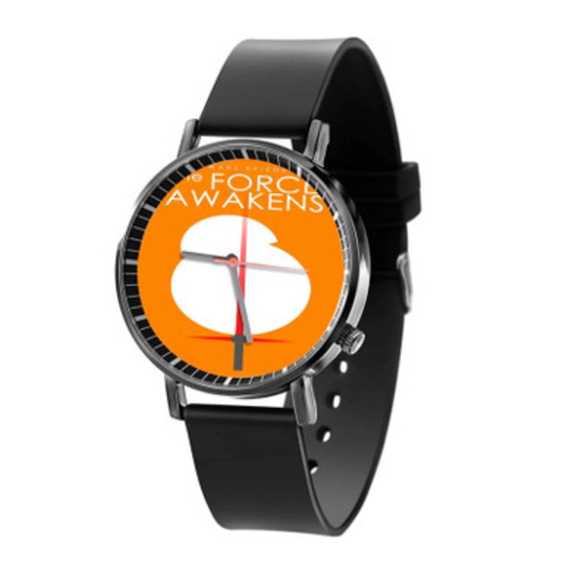 BB8 Star Wars The Force Awakens Art Black Quartz Watch Unisex With Premium Gift Box