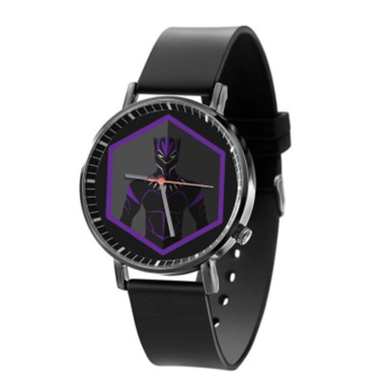 Black Panther The Avengers Black Quartz Watch Unisex With Premium Gift Box