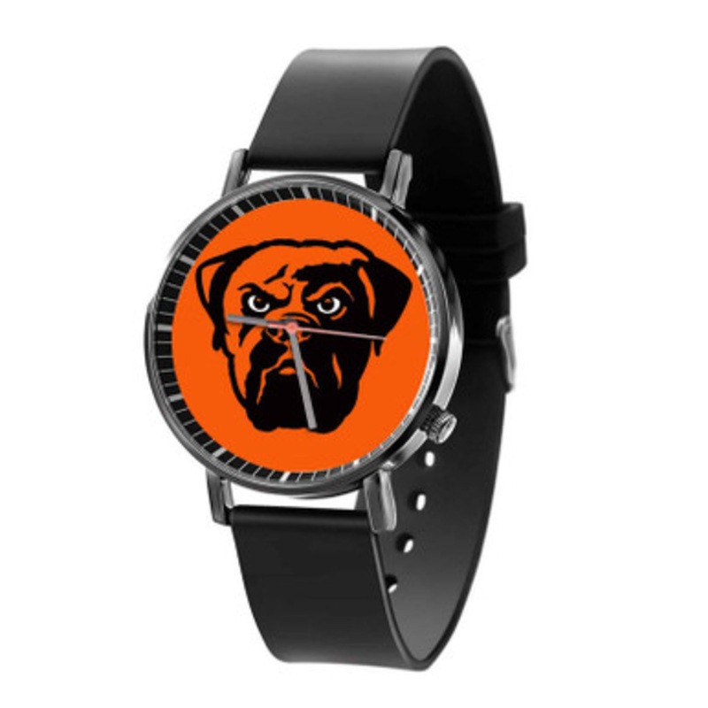 Cleveland Browns NFL Art Black Quartz Watch Unisex With Premium Gift Box