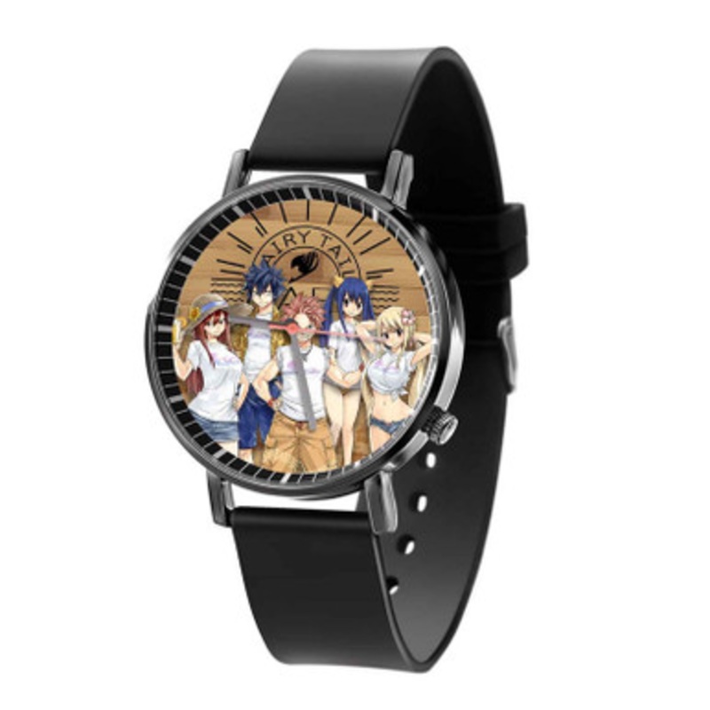 Fairy Tail Quality Black Quartz Watch With Premium Gift Box for Unisex