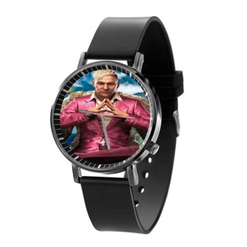 Far Cry 4 Pagan Min King Pink Black Quartz Watch Unisex With Premium Gift Box