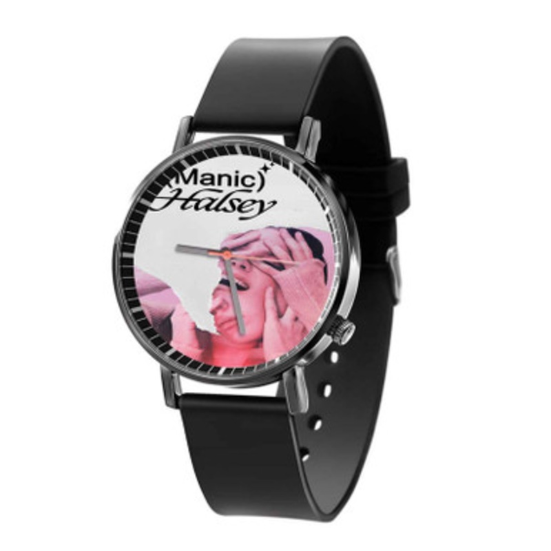 Halsey Manic Black Quartz Watch Unisex With Premium Gift Box