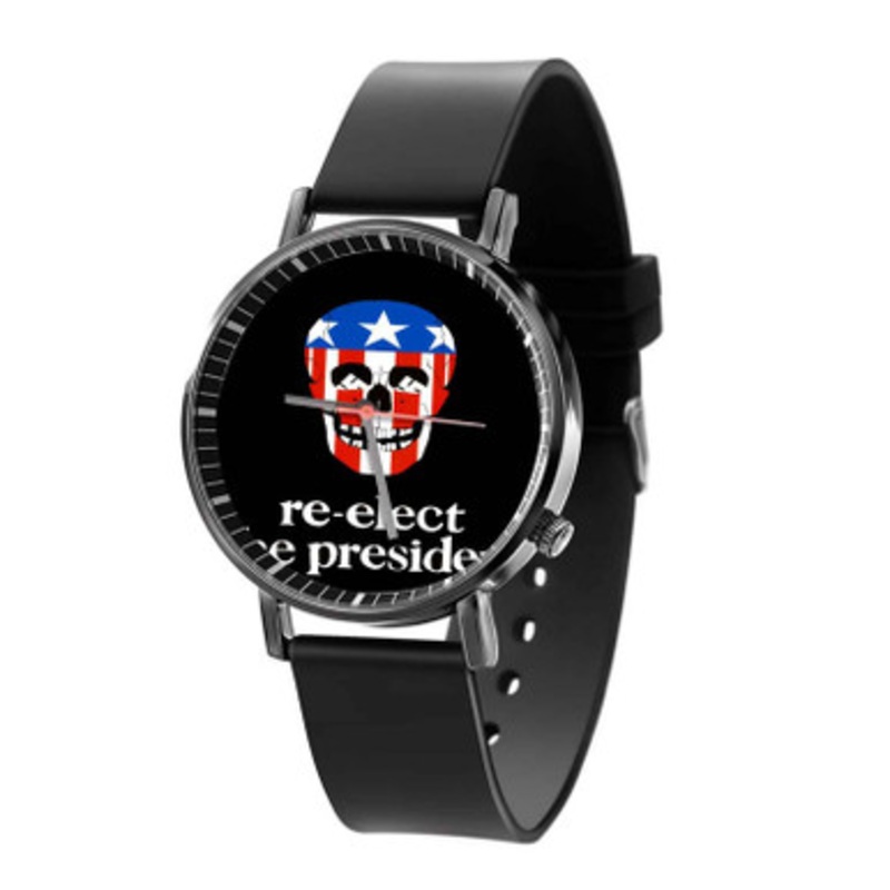 Hunter S Thompson Sheriff Re Elect the President Black Quartz Watch Unisex With Premium Gift Box