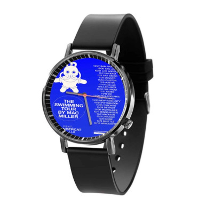 Mac Miller The Swimming Tour Black Quartz Watch With Premium Gift Box for Unisex