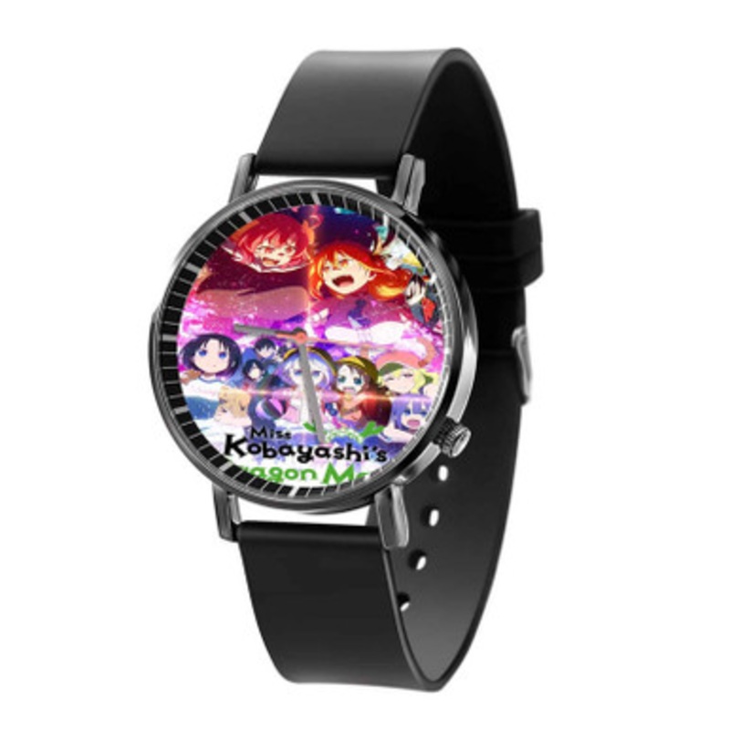 Miss Kobayashi s Dragon Maid Black Quartz Watch With Premium Gift Box for Unisex