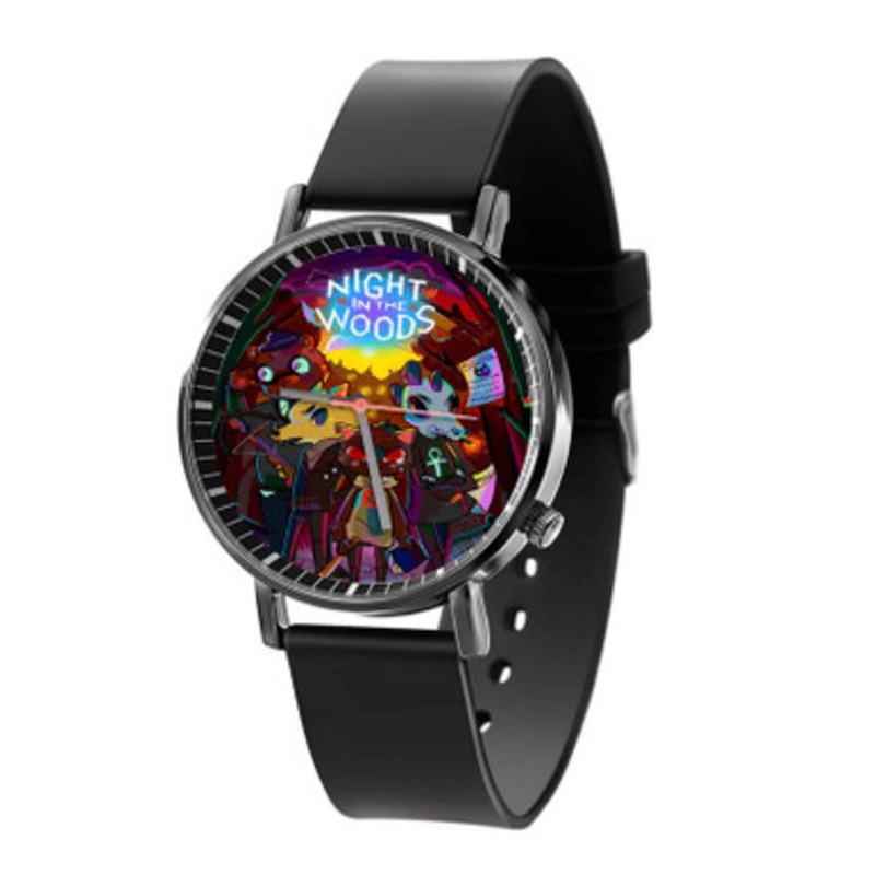 Night in The Woods Black Quartz Watch Unisex With Premium Gift Box