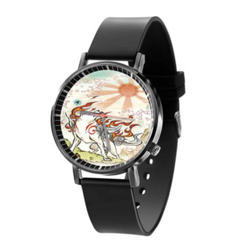 Okami Games Black Quartz Watch Unisex With Premium Gift Box