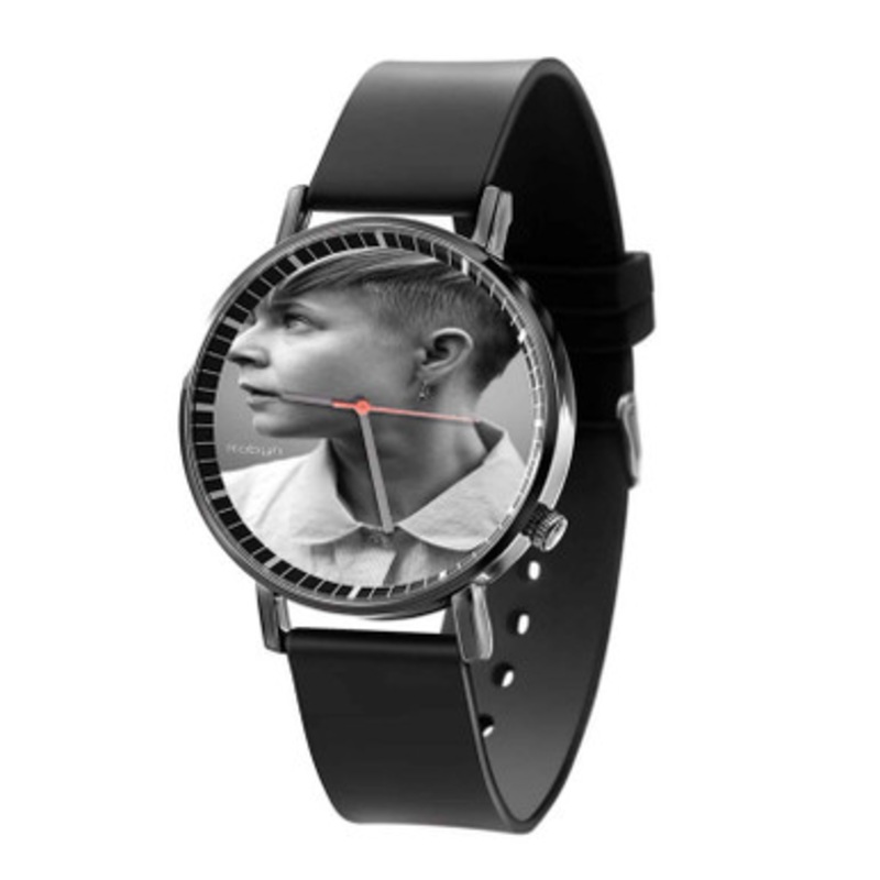 Robyn Black Quartz Watch With Premium Gift Box for Unisex