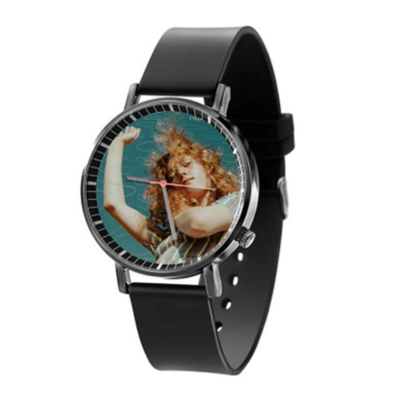 Squirrel Flower I Was Born Swimming Black Quartz Watch Unisex With Premium Gift Box