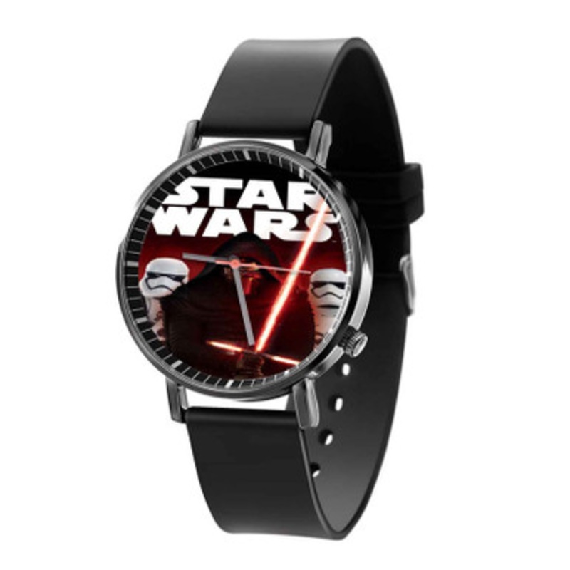Star Wars The Force Awakens Kylo Ren Black Quartz Watch Unisex With Premium Gift Box