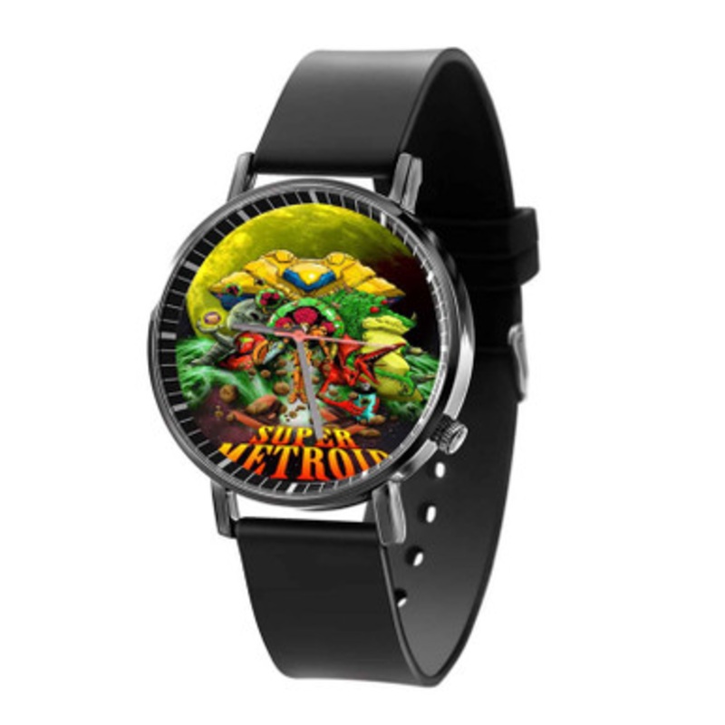 Super Metroid Art Black Quartz Watch Unisex With Premium Gift Box
