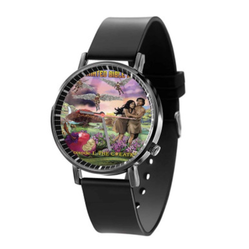 The Animated Bible Black Quartz Watch With Premium Gift Box for Unisex
