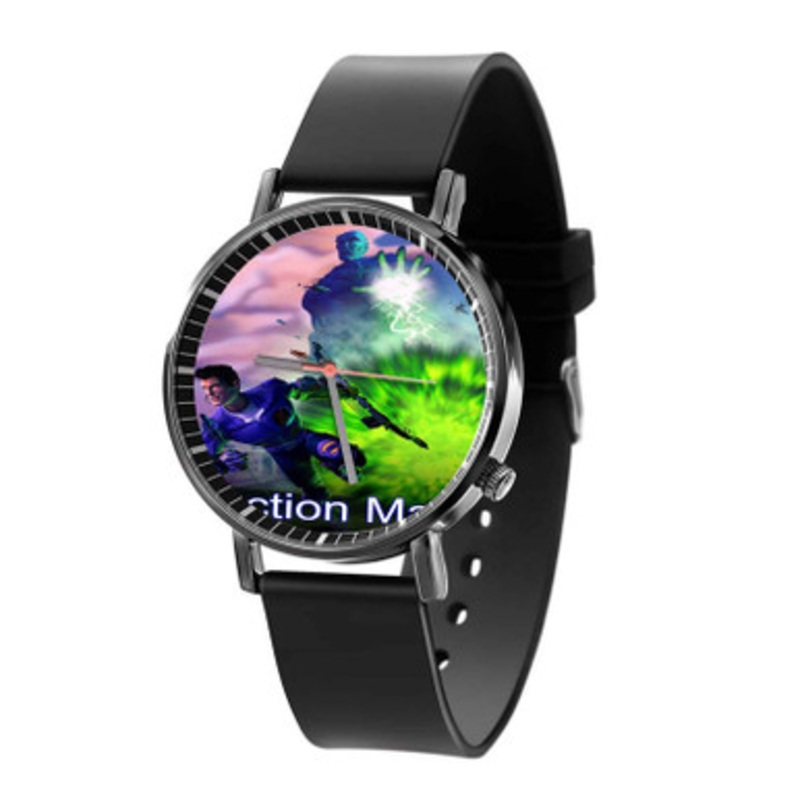 Action Man Art Black Quartz Watch Unisex With Premium Gift Box
