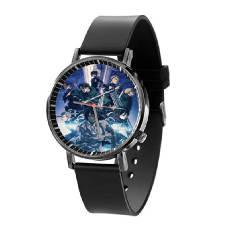 Attack on Titan The Final Season Anime Black Quartz Watch Unisex With Premium Gift Box