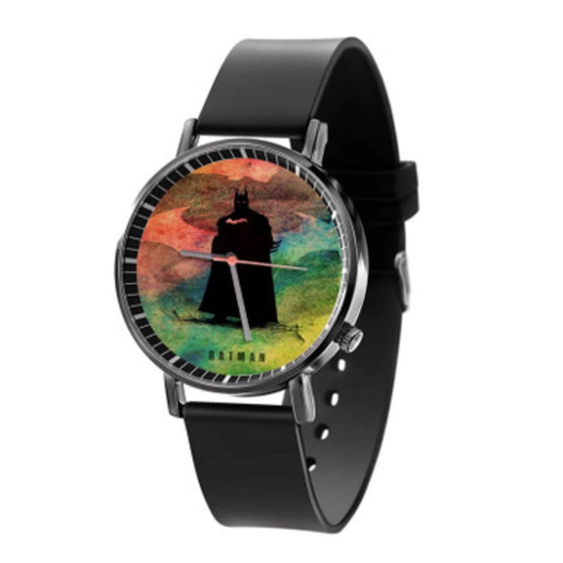 Batman Colorfull Silhouette Black Quartz Watch Unisex With Premium Gift Box