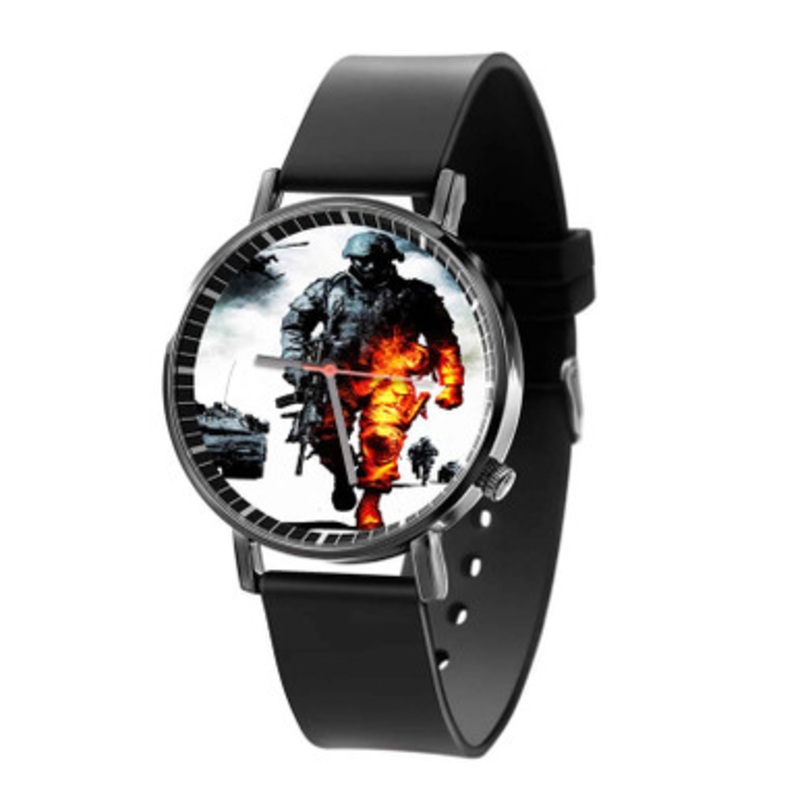 Battlefield 4 Black Quartz Watch Unisex With Premium Gift Box
