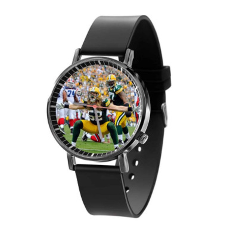 Clay Matthews Green Bay Packers NFL Black Quartz Watch Unisex With Premium Gift Box