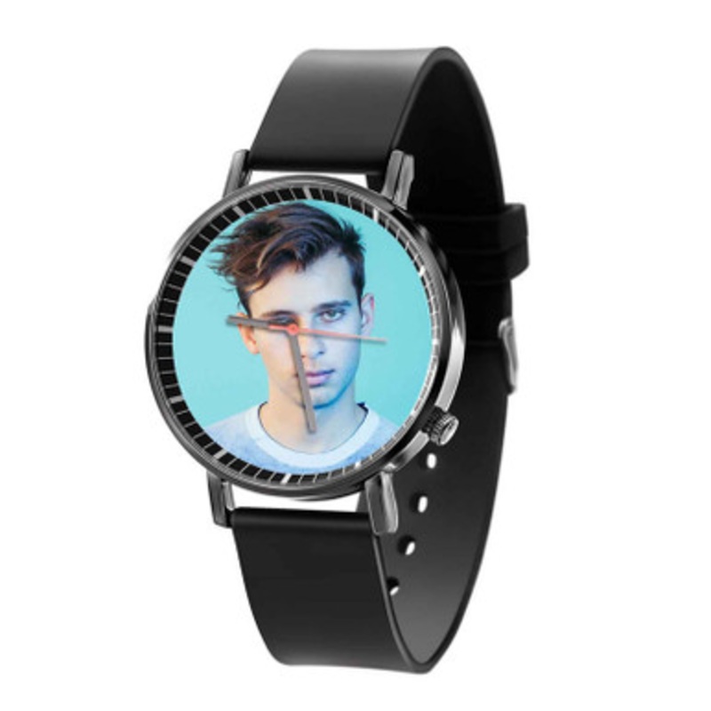 Flume Black Quartz Watch Unisex With Premium Gift Box