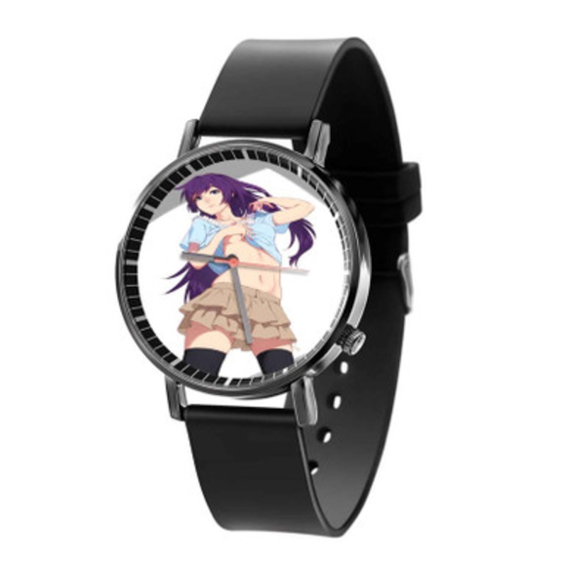 Hitagi Senjougahara Black Quartz Watch With Premium Gift Box for Unisex