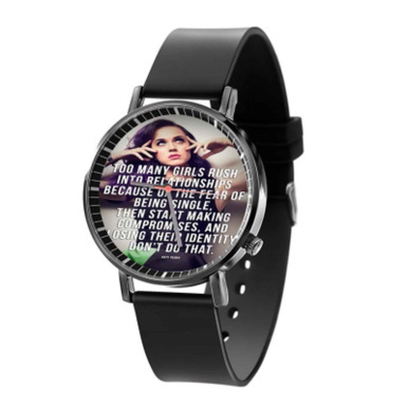 Katy Perry Quotes Black Quartz Watch Unisex With Premium Gift Box