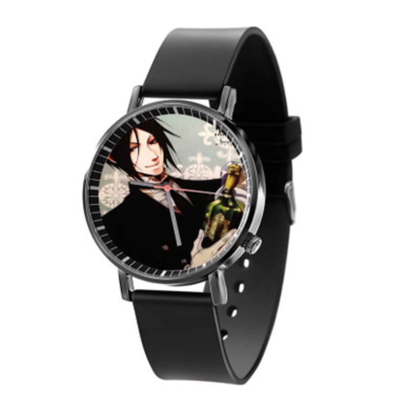 Kuroshitsuji Black Butler Sebastian Black Quartz Watch Unisex With Premium Gift Box
