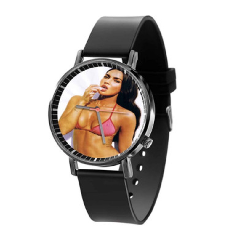 Megan Fox Black Quartz Watch Unisex With Premium Gift Box