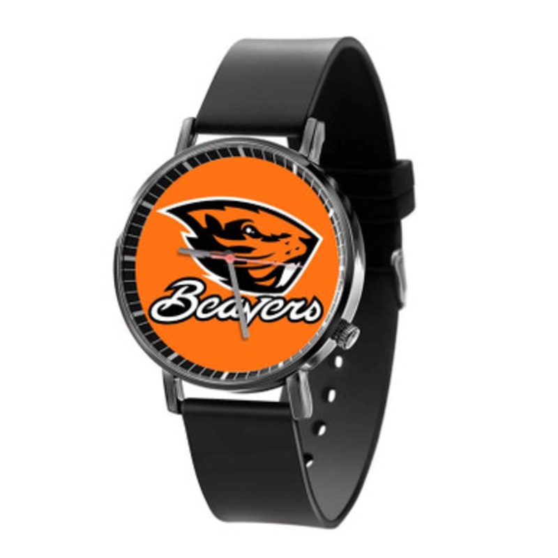 Oregon State Beavers Black Quartz Watch Unisex With Premium Gift Box