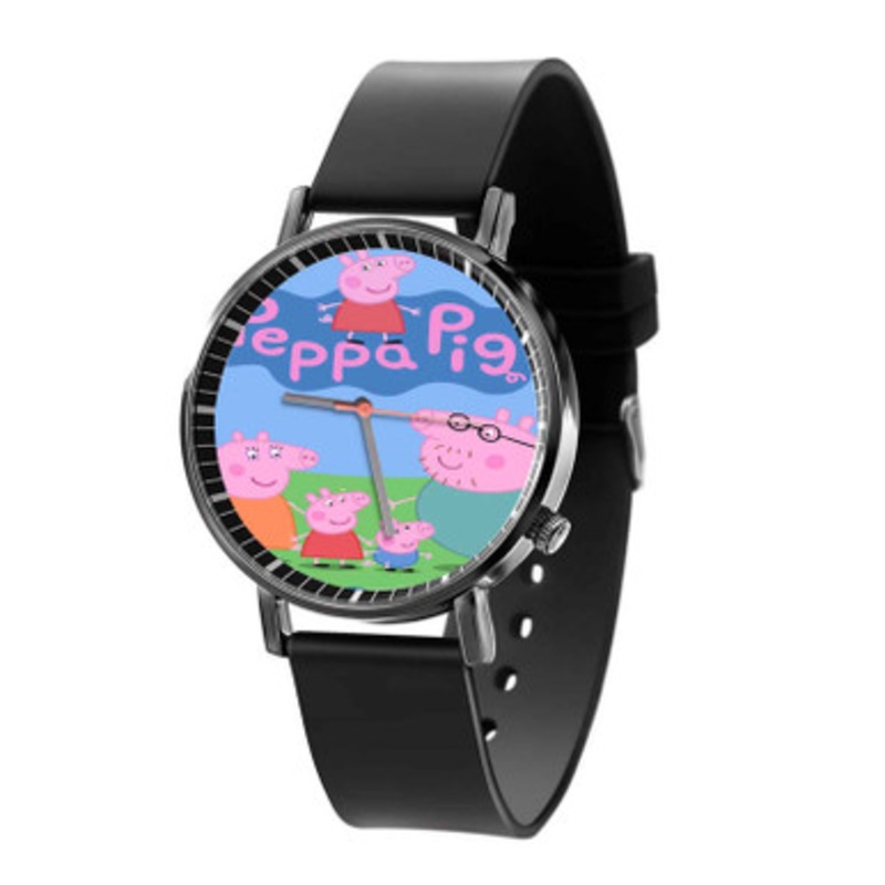Peppa Pig Black Quartz Watch With Premium Gift Box for Unisex