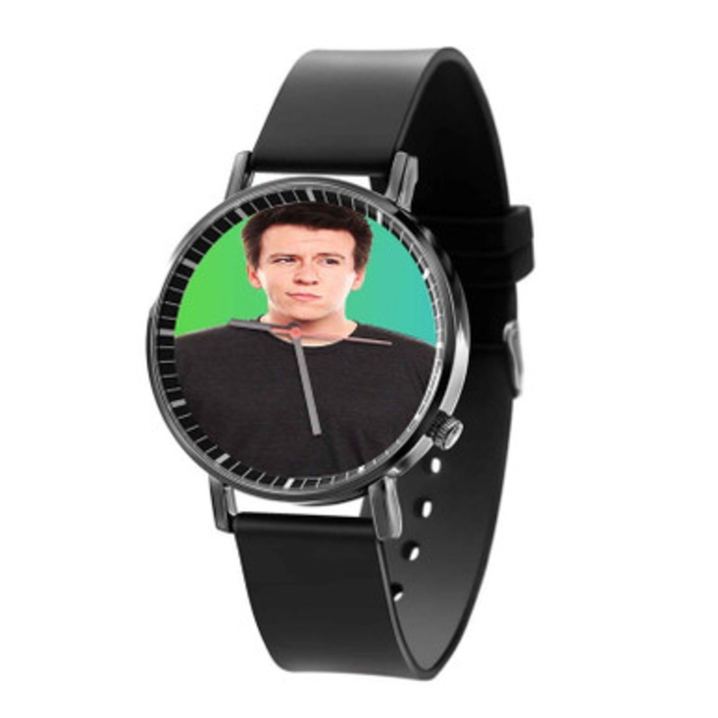Philip De Franco Black Quartz Watch With Premium Gift Box for Unisex
