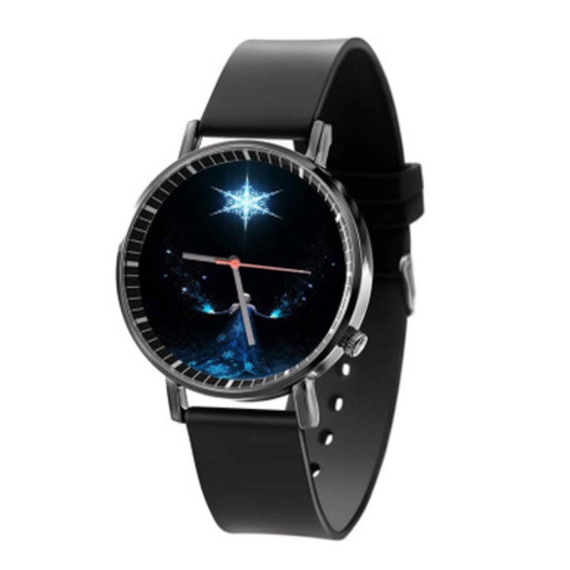 Princess Elsa Disney Frozen Black Quartz Watch Unisex With Premium Gift Box
