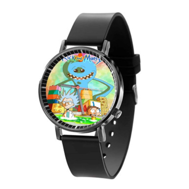 Rick and Morty Mr Meeseeks Cartoon Unisex Black Quartz Watch With Premium Gift Box