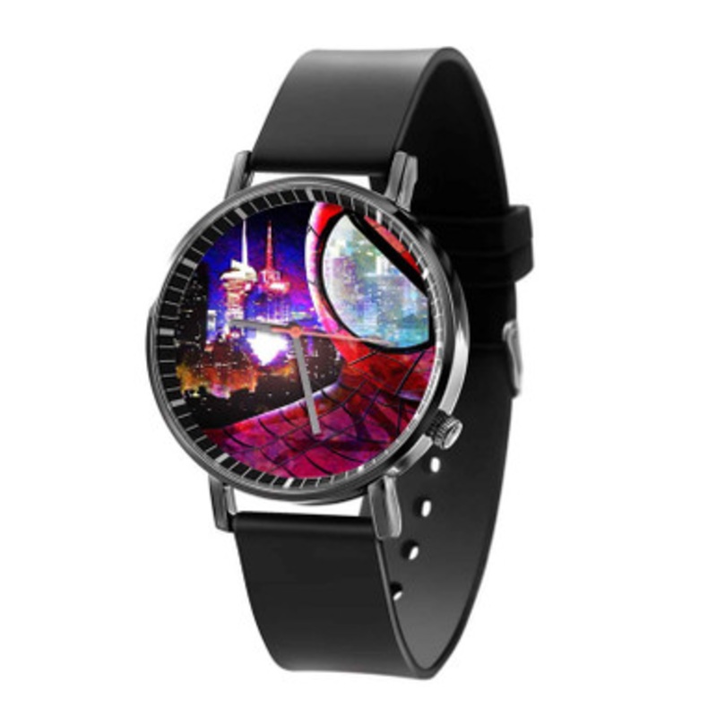 Spiderman Black Quartz Watch Unisex With Premium Gift Box