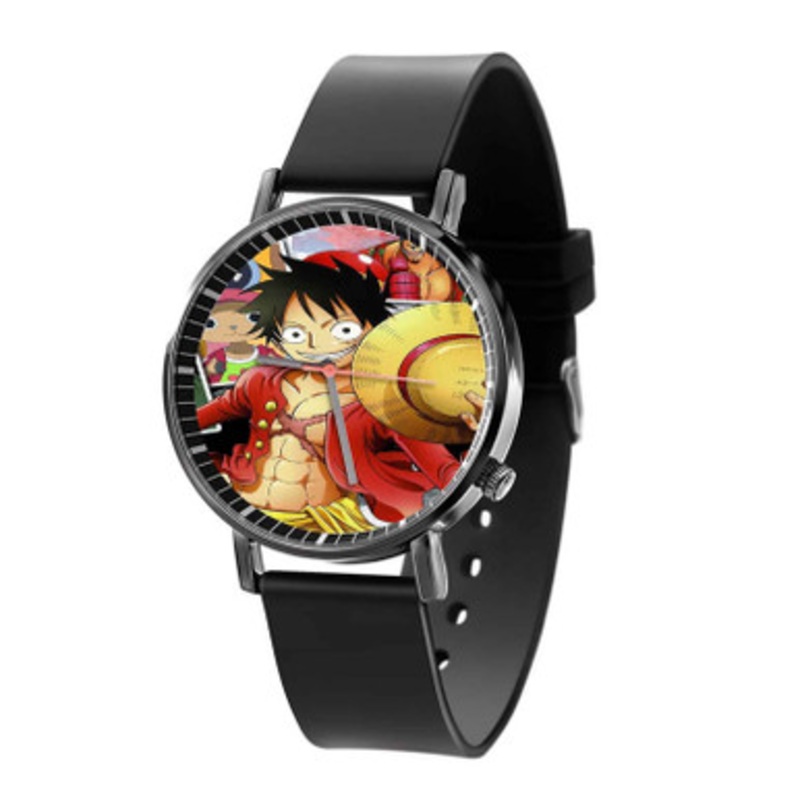 Straw Hat Pirates Luffy Black Quartz Watch Unisex With Premium Gift Box