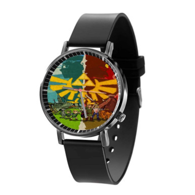 The Legend of Zelda Ocarina of Time Black Quartz Watch Unisex With Premium Gift Box