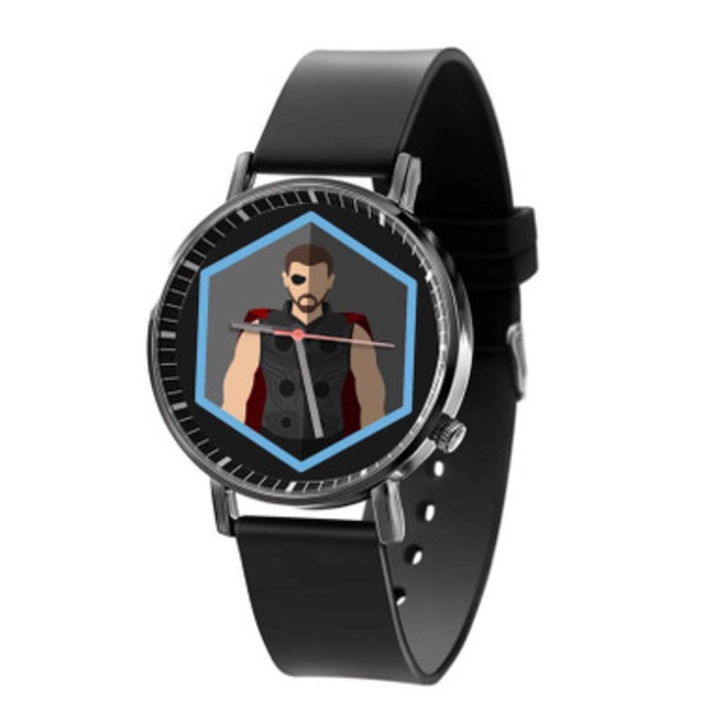 Thor The Avengers Black Quartz Watch Unisex With Premium Gift Box
