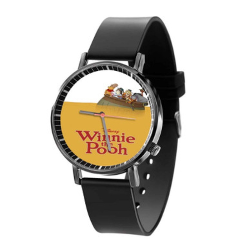 Winnie The Pooh Flood Honey Disney Black Quartz Watch Unisex With Premium Gift Box