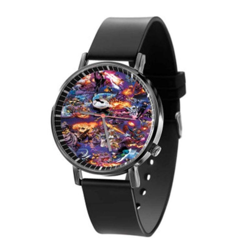 X Men All Characters War Black Quartz Watch Unisex With Premium Gift Box
