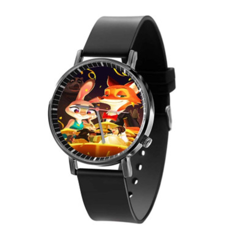 Zootopia Wedding Unisex Black Quartz Watch With Premium Gift Box