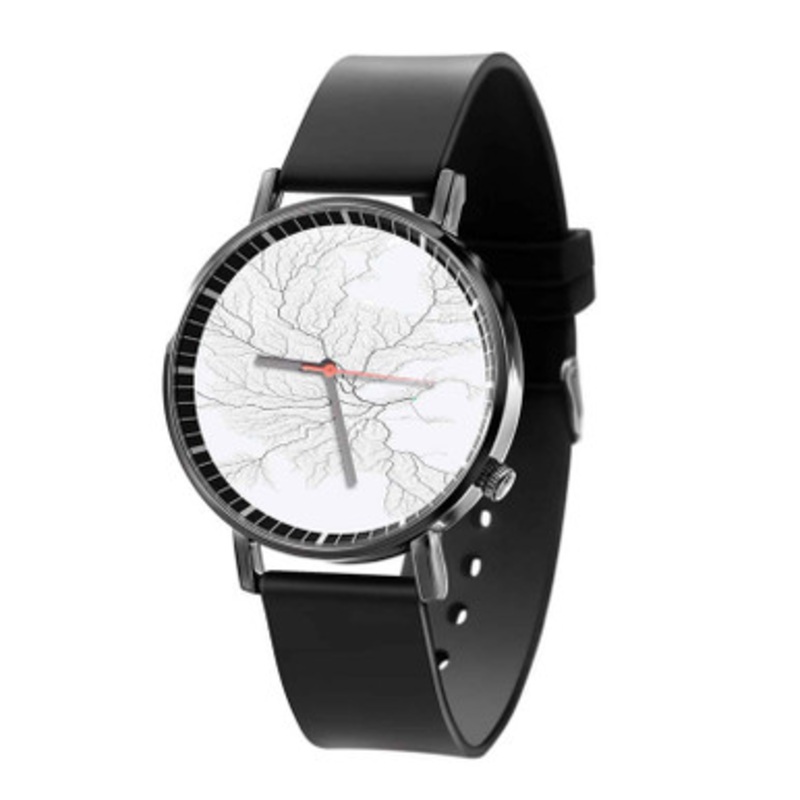 All Roads Lead to Rome Map Black Quartz Watch Unisex With Premium Gift Box