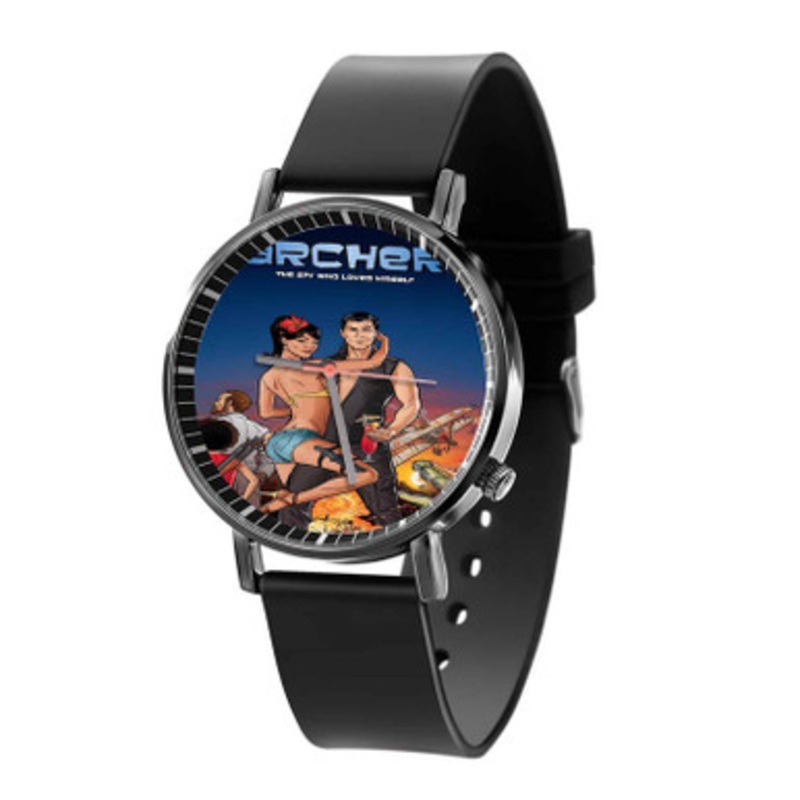 Archer Comic Black Quartz Watch Unisex With Premium Gift Box