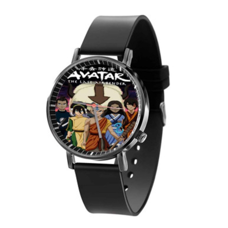 Avatar The Last Airbender Characters Print Black Quartz Watch Unisex With Premium Gift Box