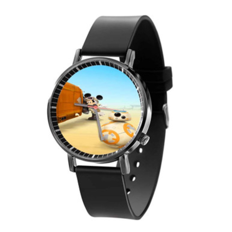 BB8 and Minnie Mouse Star Wars The Force Awakens Black Quartz Watch Unisex With Premium Gift Box