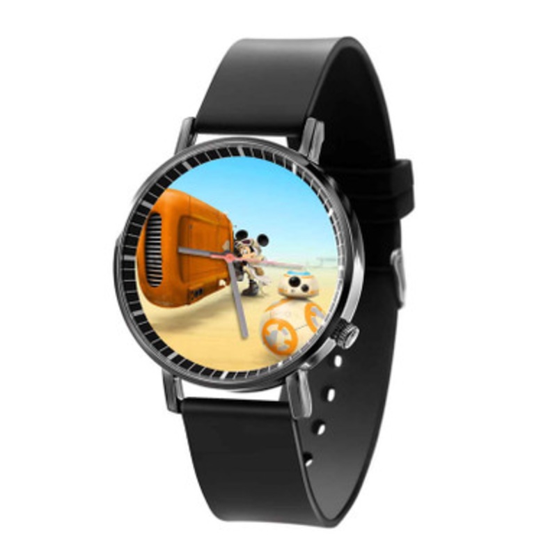 BB8 and Minnie Mouse Star Wars The Force Awakens Droid Unisex Black Quartz Watch With Premium Gift Box