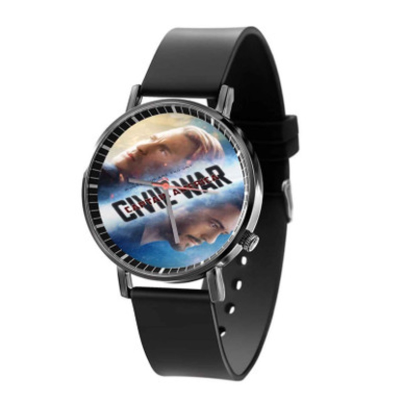 Captain Americ Civil War Whose Side Are You Black Quartz Watch Unisex With Premium Gift Box