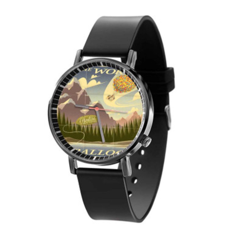 Disney Pixar Up Vintage Black Quartz Watch Unisex With Premium Gift Box