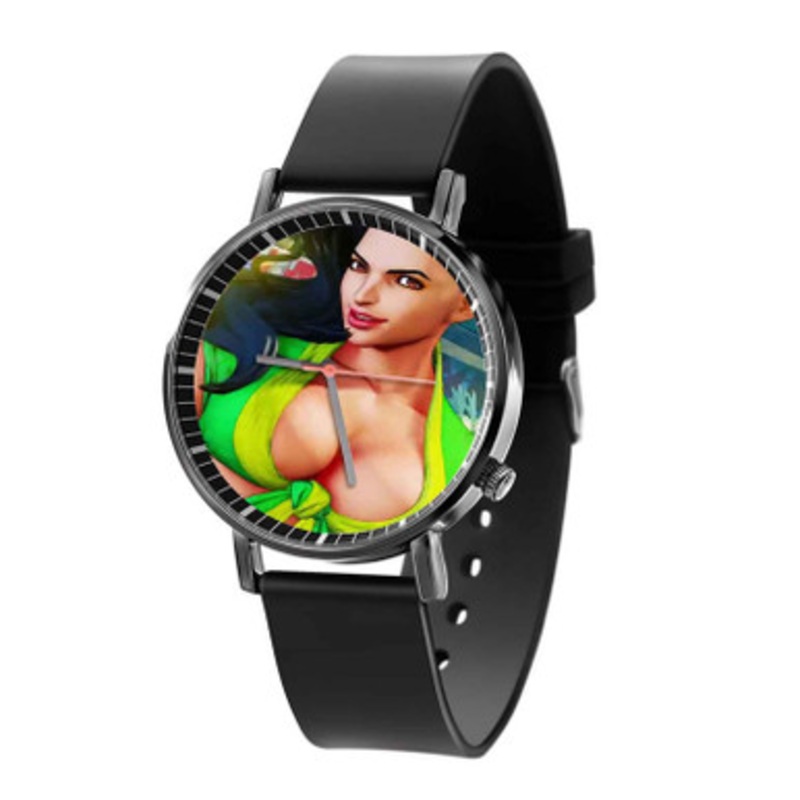 Laura Street Fighter 5 Unisex Black Quartz Watch With Premium Gift Box