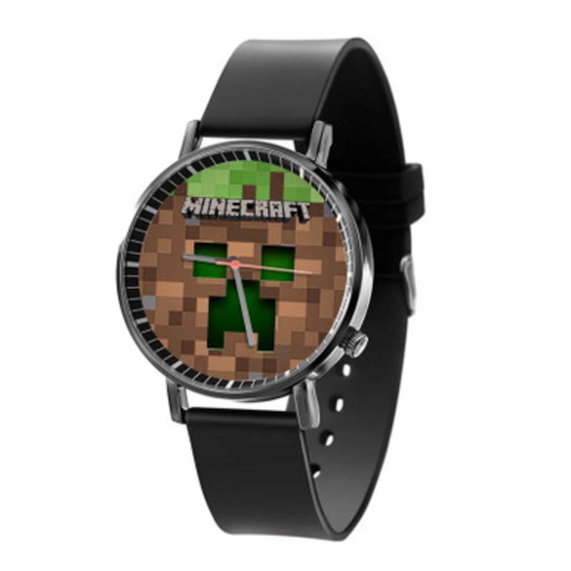Minecraft Black Quartz Watch Unisex With Premium Gift Box