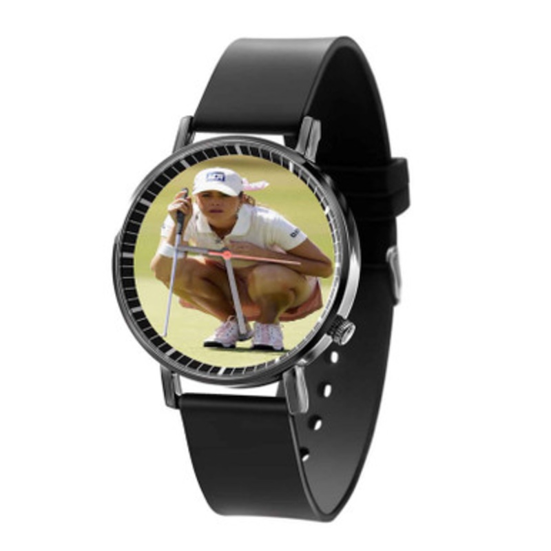 Paula Creamer Arts Unisex Black Quartz Watch With Premium Gift Box