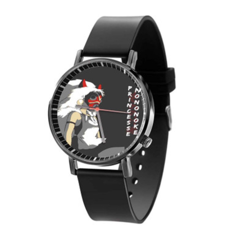 Princess Mononoke Studio Ghibli Prints Black Quartz Watch Unisex With Premium Gift Box