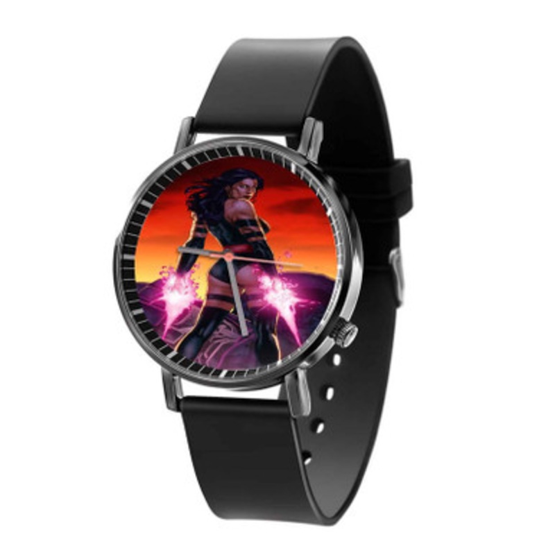 Psylocke Marvel Superheroes Unisex Black Quartz Watch With Premium Gift Box